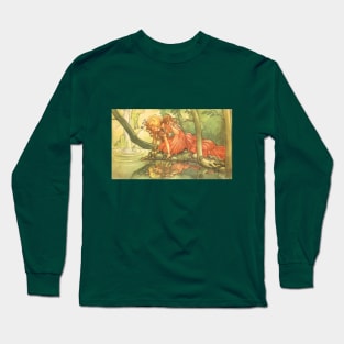 Vintage Fairy Tale, Frog Prince Princess by Pond Long Sleeve T-Shirt